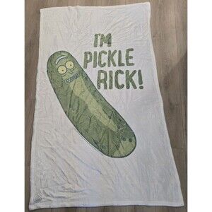 Rick and Morty Pickle Rick Silky Touch Super Soft Throw Blanket Cartoon Network
